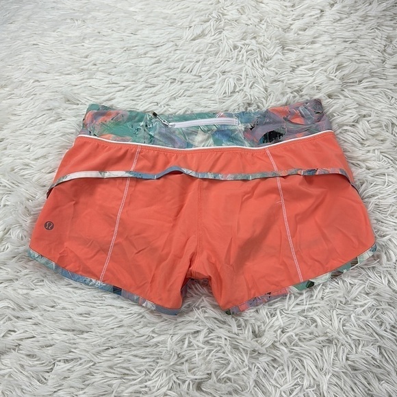 Lululemon Run: Speed Short *4-way Stretch Plum Peach / Blushed Illusion Multi - Picture 3 of 4